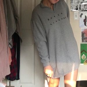 LAZY OAF “bored already” sweatshirt dress